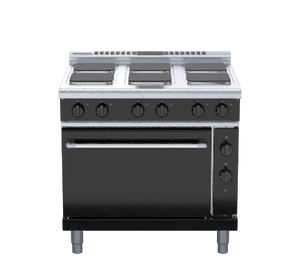 Waldorf Bold RNLB8610SEC - 900mm Electric Sealed Hobs Range Convection Oven Low Back Version