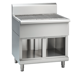 Waldorf 800 Series SF8900-CB - 900mm Solid Fuel Grill - 215mm Splashback Version - Cabinet Base