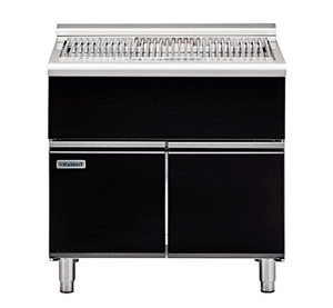 Waldorf Bold SFLB8900-CD - 900mm Solid Fuel Grill - Low Back Version - Cabinet Base with Doors