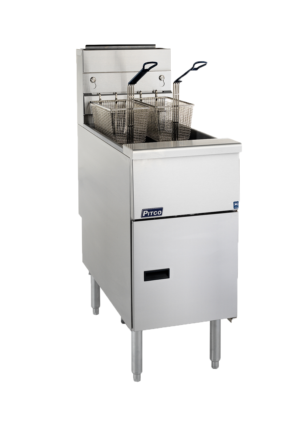 Pitco Gas Fryer 2 Fry Baskets, 9'' Legs , Lid, 40 Kg's P/H , 23 Lt Oil Capacity SG14S