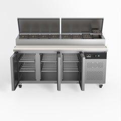AG 3 Door Saladette Fridge Fits 8 x 1/3 GN Trays