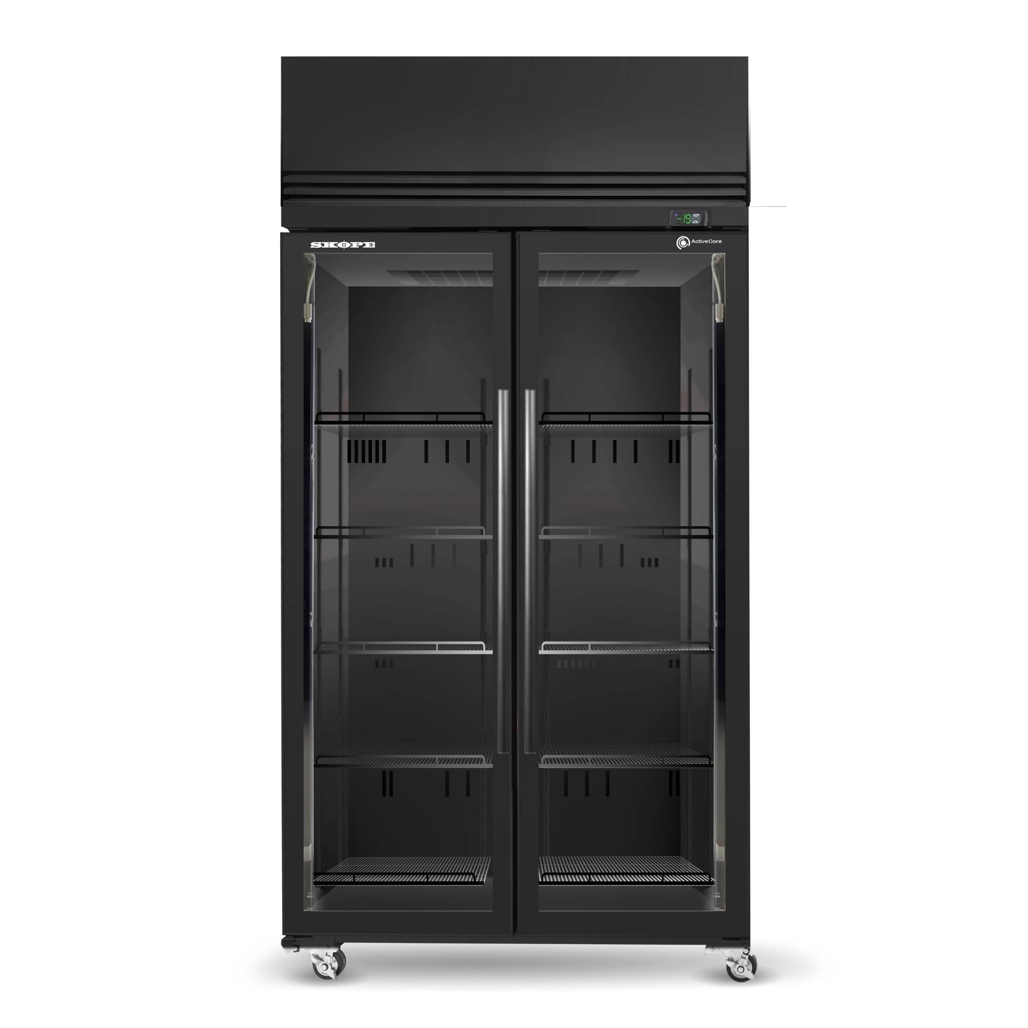 Skope SKFT1000N-A 2 Glass Door Upright Display or Storage Freezer