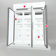 Skope SKFT1500N-A 3 Glass Door Upright Display or Storage Freezer