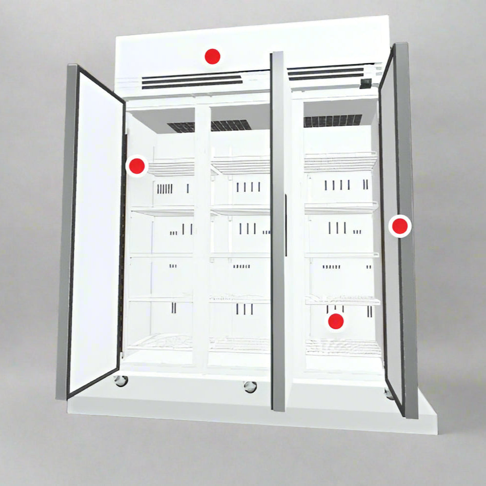 Skope SKFT1500N-A 3 Glass Door Upright Display or Storage Freezer