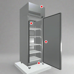 Skope SKFT650NS-A 1 Solid Door Upright Display or Storage Freezer