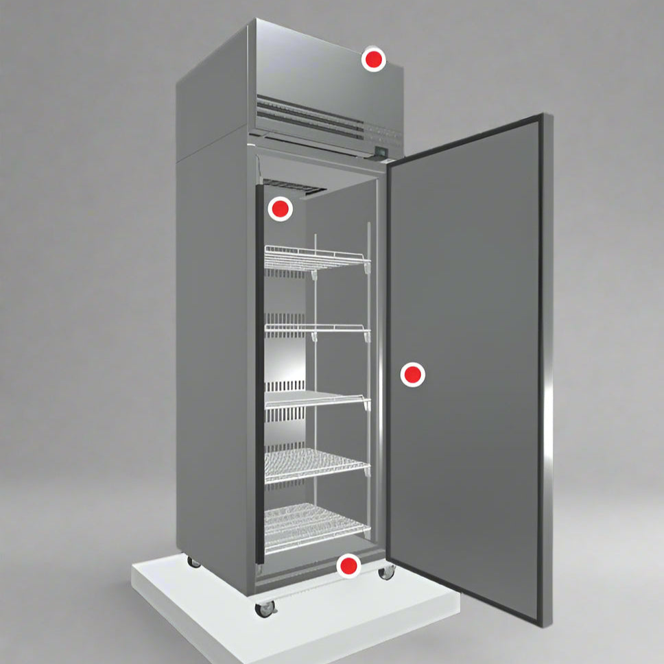 Skope SKFT650NS-A 1 Solid Door Upright Display or Storage Freezer