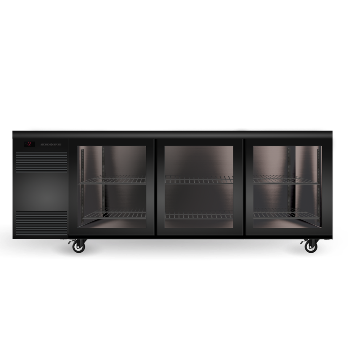 Skope BackBar 3 Glass Sliding Door SlimLine Fridge SL.3.GSL