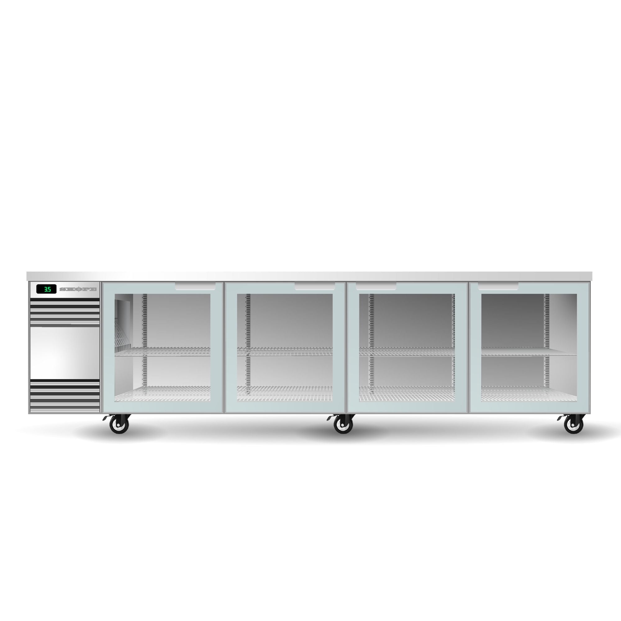 Skope BackBar 4 Glass Swing Door SlimLine Fridge - SL.4.GSW