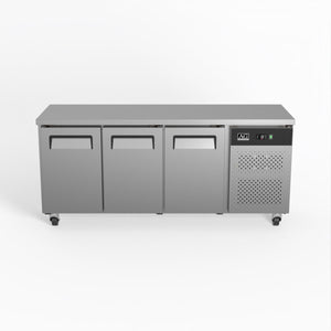 AG Three Door Commercial Worktop / Under Bench Fridge 600mm Depth SLX3100TN