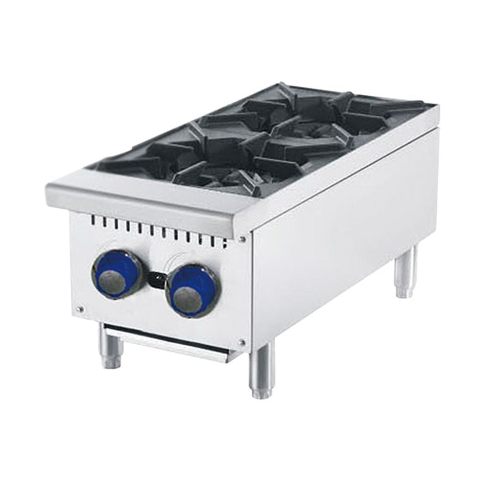 CookRite Countertop Gas 2 Burner Cooktops LPG ATHP-12-2-LPG