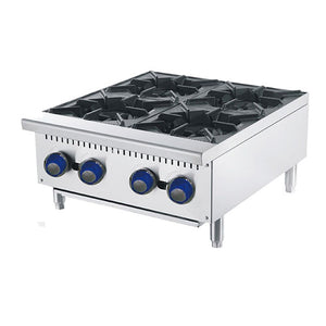 CookRite Countertop Gas 4 Burner Cooktops LPG ATHP-24-4-LPG