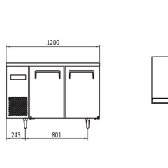 Atosa 1.2m Freezer Undercounter