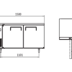 Atosa 1.5m Freezer Undercounter