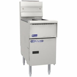 Pitco Gas Fryer Split Tank, Solid State Control , Filter Ready SSH55T-FR