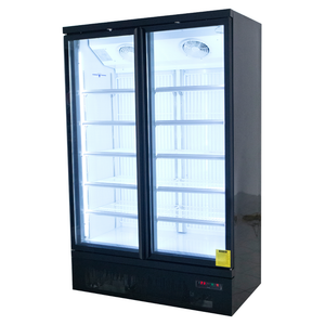 Saltas 2 Door Two Upright Display Glass Door Fridge NDA1250