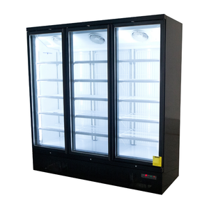 Saltas 3 Door Triple Upright Display Glass Door Fridge NDA1875