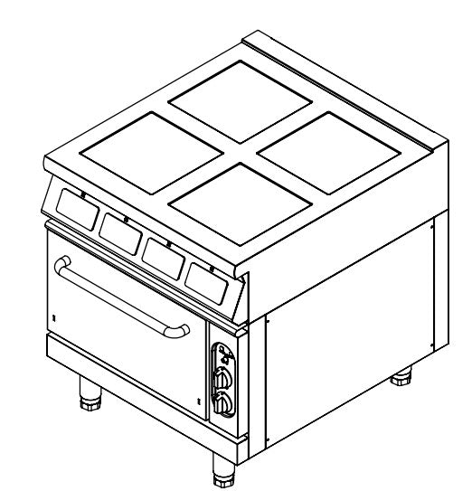 ElectMax induction 4 Burner Cooker with convection oven - IC9-4B