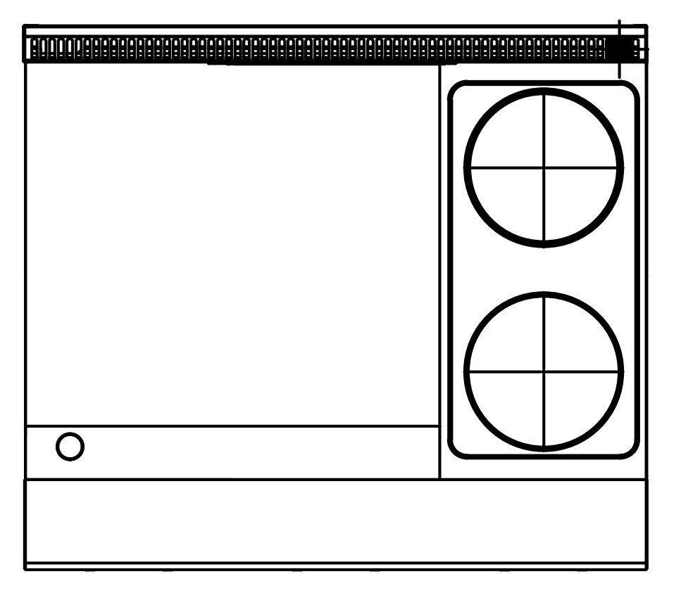 Goldstein Electric Oven Range, 2 Solid Plates, 605mm Griddle, Static Oven PE24G2S28-X