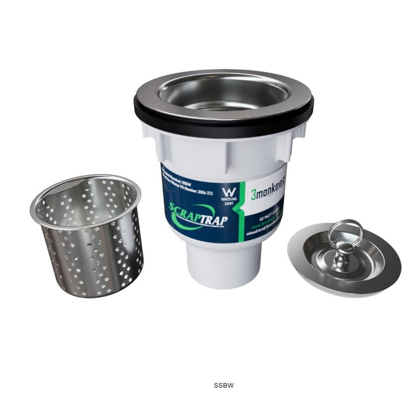 3Monkeez Sink Waste Arrestor - 3mm Holes suits 90mm Outlet