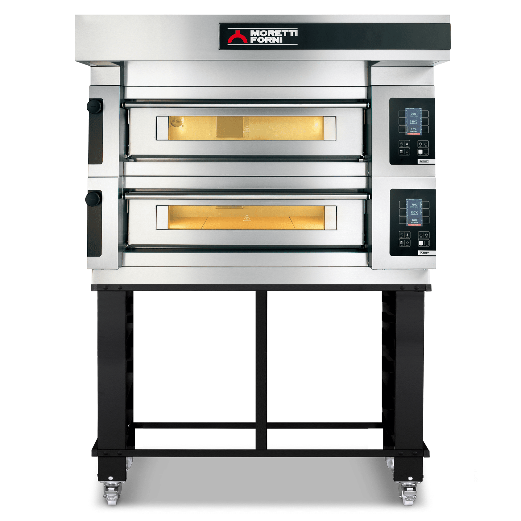 Moretti Forni serieS Double Deck Baking Oven on Stand COMP S50E/2/S