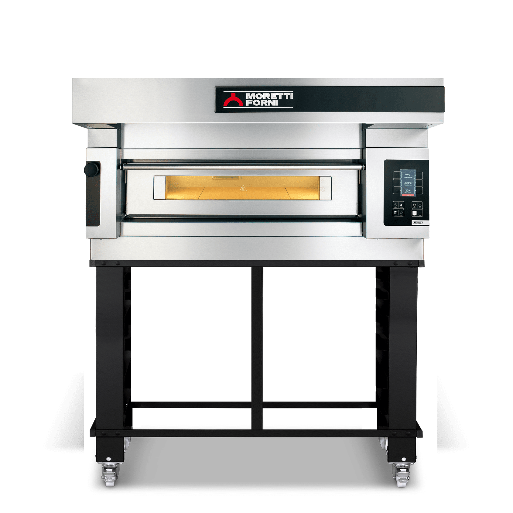 Moretti Forni serieS Single Deck Baking Oven on Stand 2 x 35cm Pizza COMP S50E/1/S