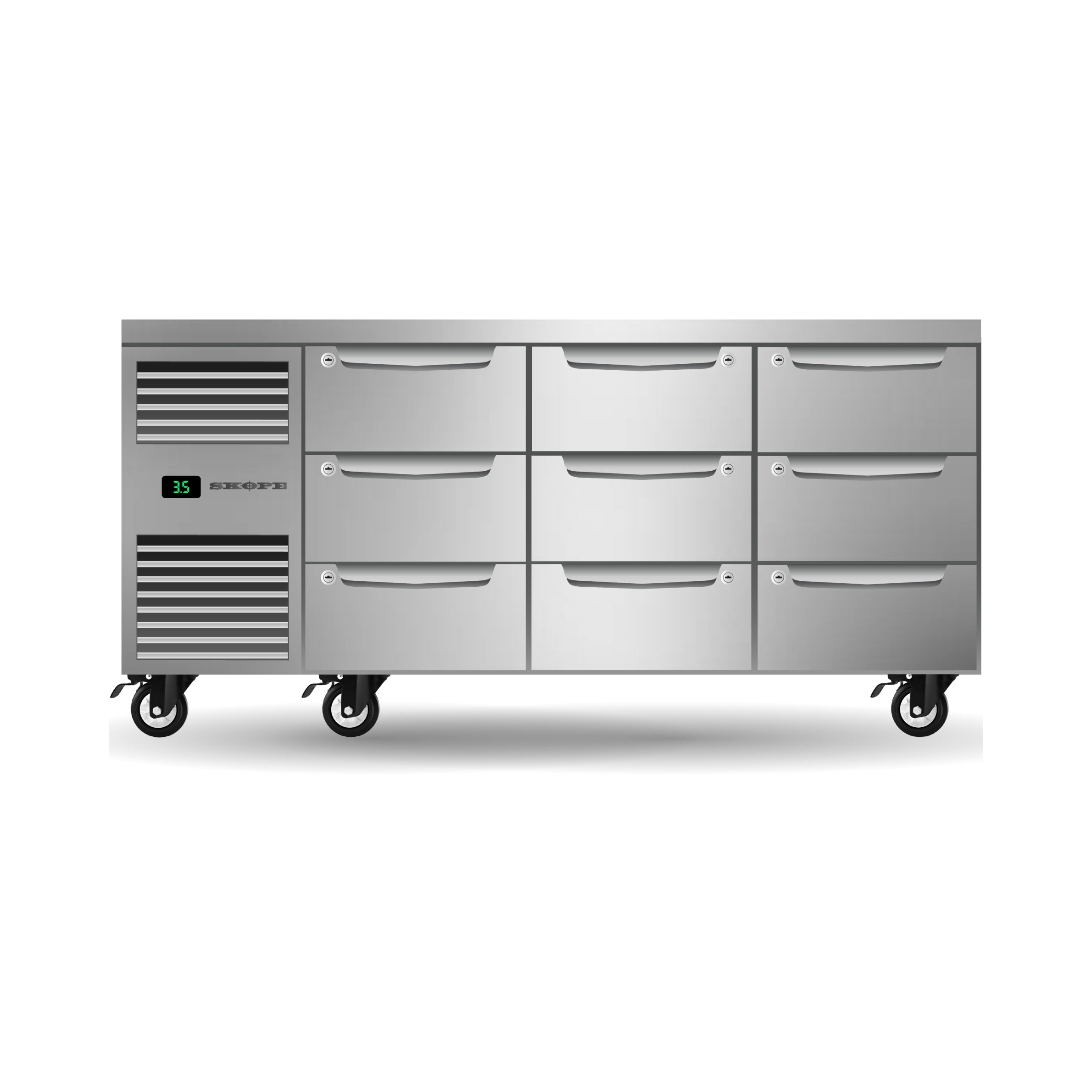 Skope ProSpec Nine Drawer Three Bay Underbench GN 1/1 Fridge