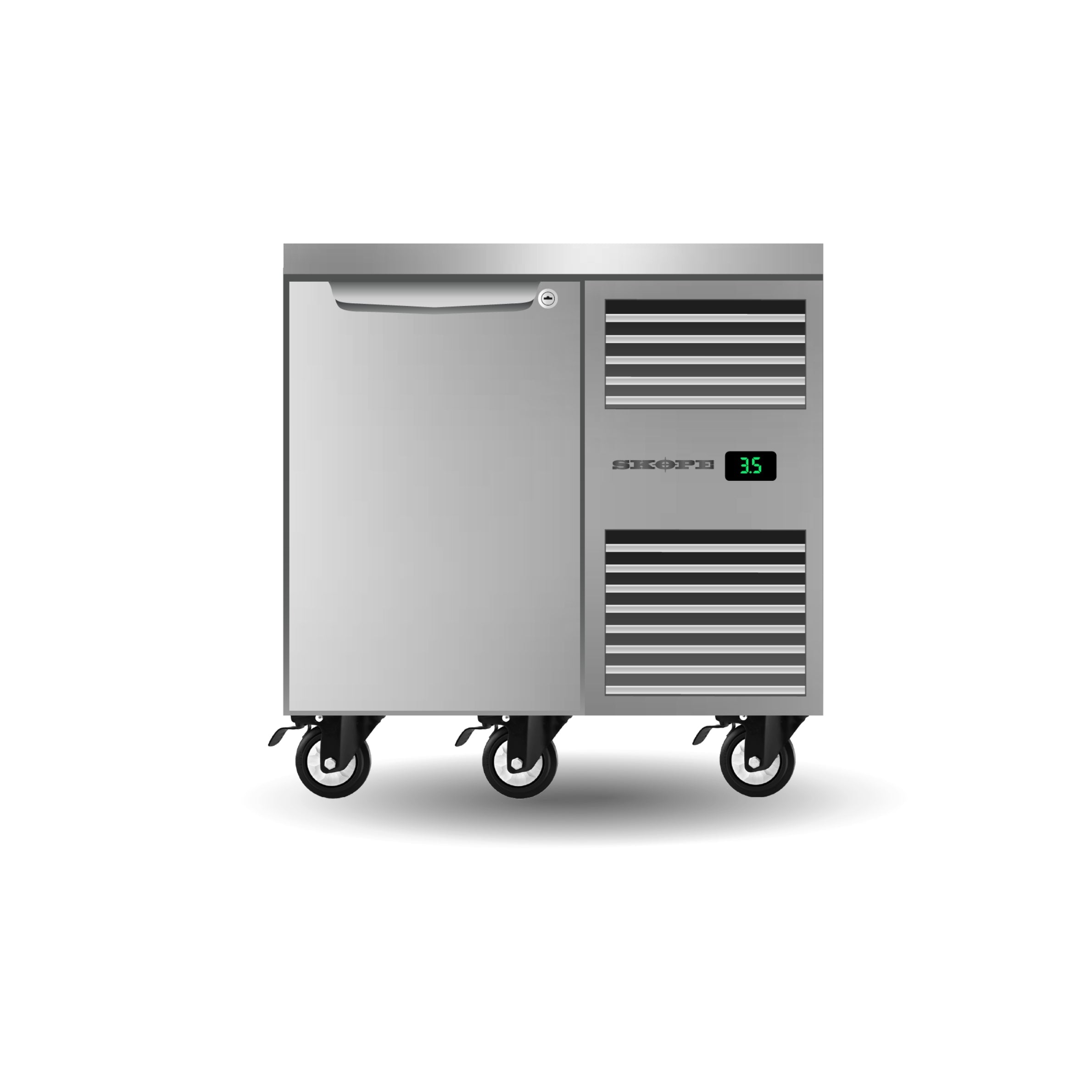 Skope ProSpec One Solid Door Underbench GN 1/1 Right Hand Fridge
