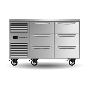 Skope ProSpec Six Drawer Two Bay Underbench GN 1/1 Fridge