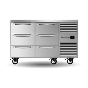 Skope ProSpec Six Drawer Two Bay Underbench GN 1/1 Right Hand Fridge