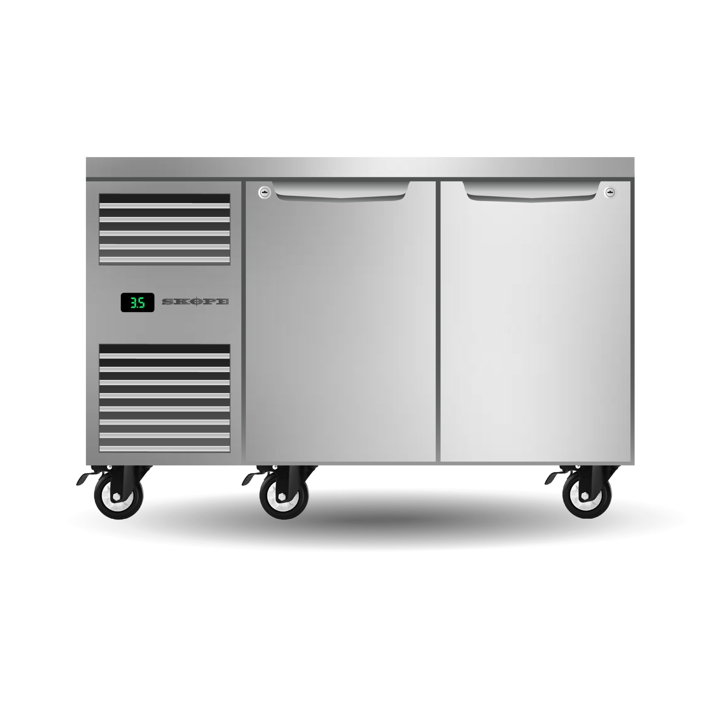 Skope ProSpec Two Solid Door Underbench GN 1/1 Fridge