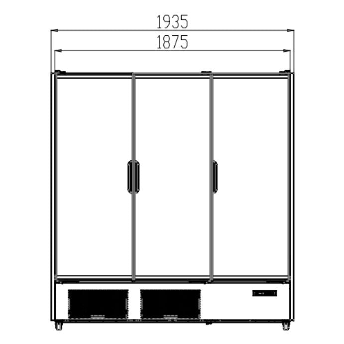 Saltas Multideck Fridge 3 Door Supermarket Display MDS1875