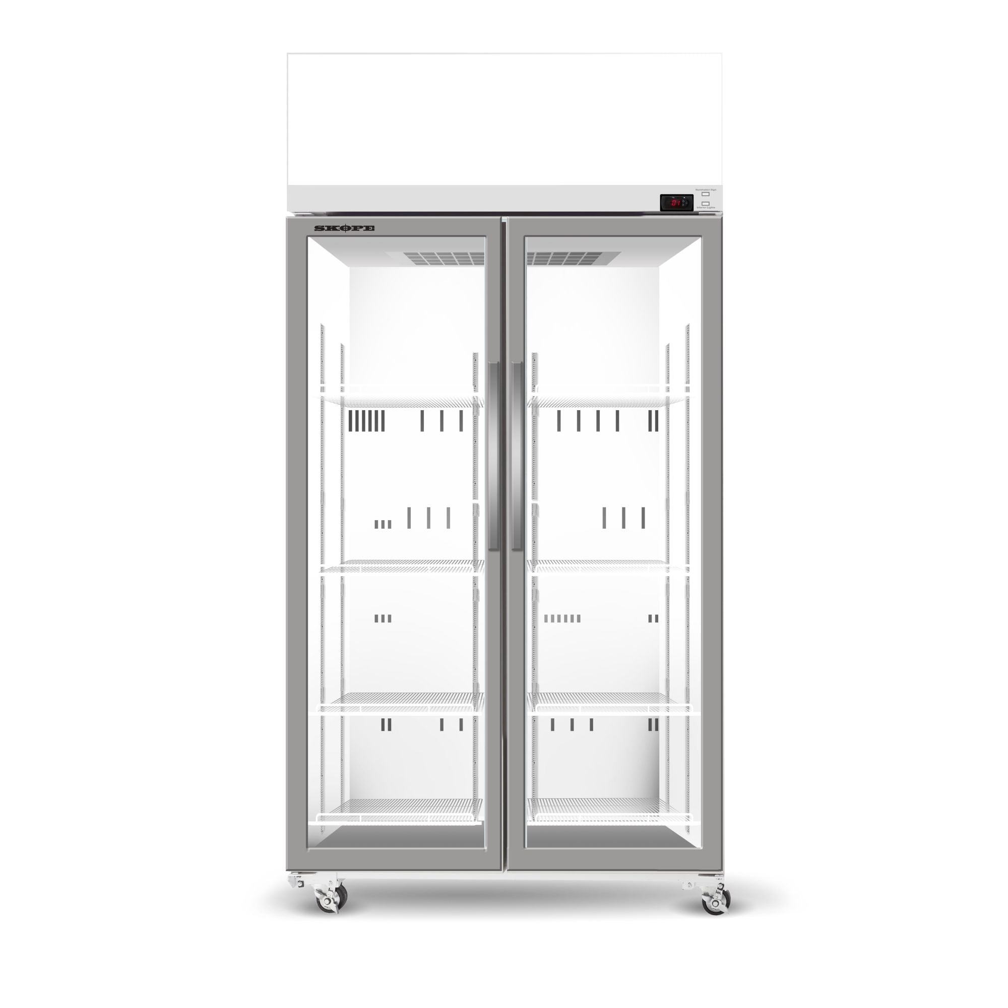 Skope 2 Glass Door Display or Storage Fridge with EZICORE TCE1000N