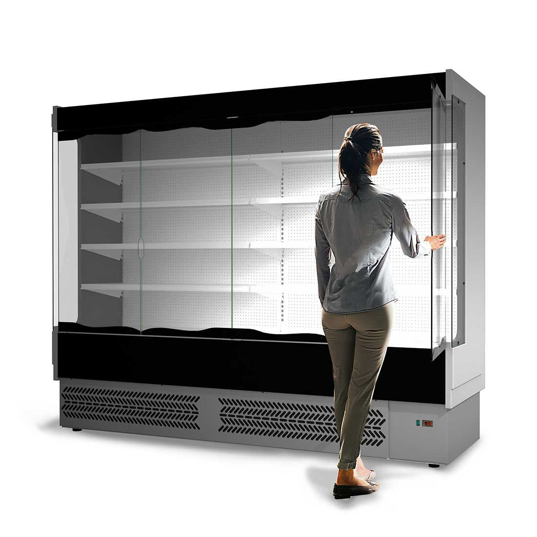 TECNODOM by FHE Vulcano Supermarket 4 Door Open Display TDVB80-CA-250