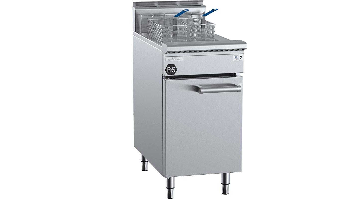 B+S Black Single Pan Turbo Fryer LPG TF-451-LPG