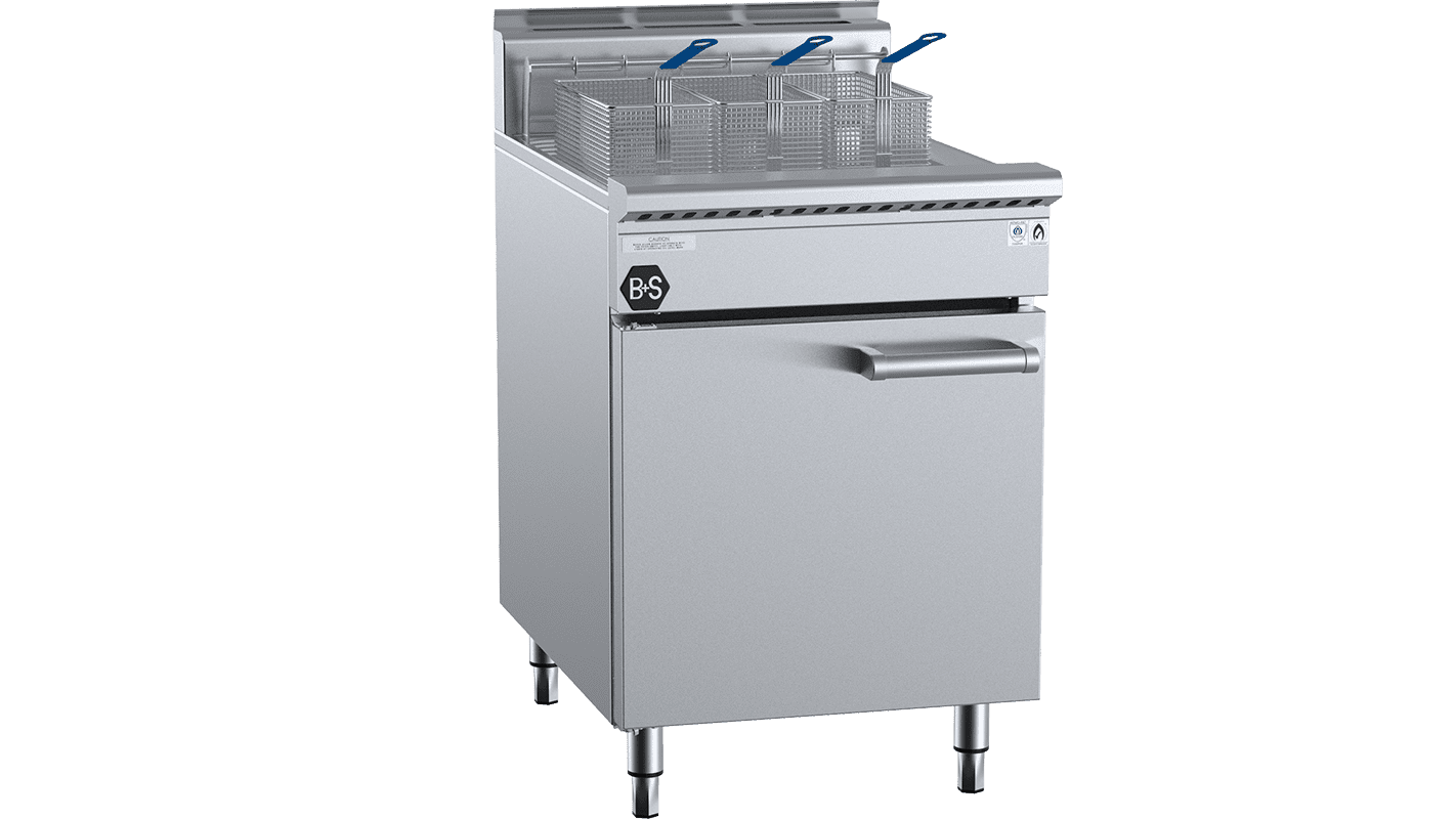 B+S Black Single Pan Turbo Fryer Natural Gas TF-601-NG