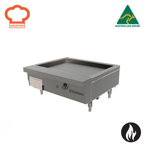 Goldstein Gas One Heavy Cast Iron Ring Burner, Center Heat With Smooth Mild Steel Plate Size 665 X 420 X 20 mm TK30