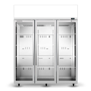 Skope TME1500N-AC 3 Glass Door Display or Storage Fridge, Lit Sign