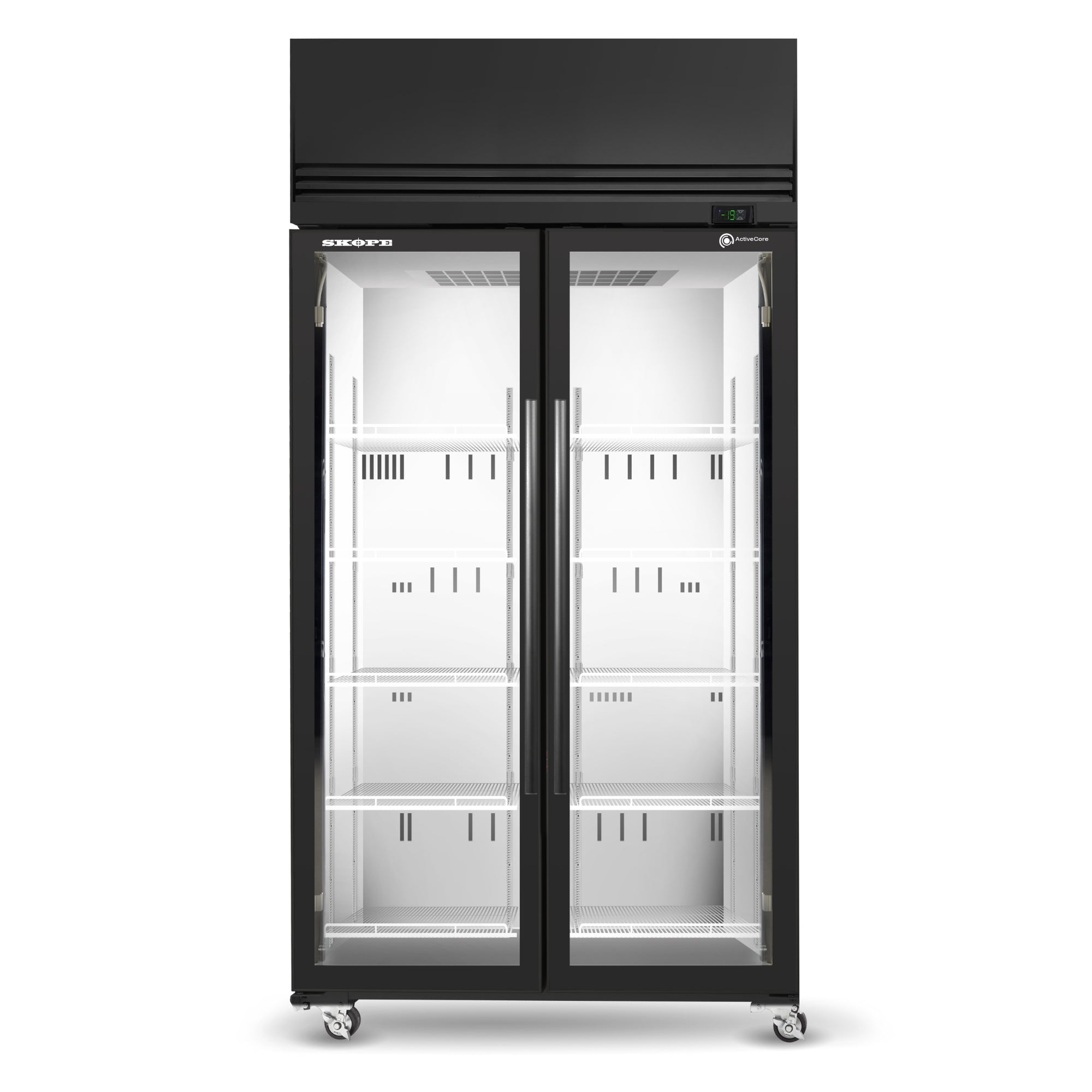 TMF1000N-A 2 1 Glass Door Upright Display or Storage Freezer