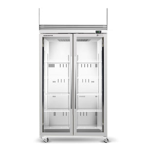 Skope TMF1000N-AC 2 Glass Door Display or Storage Freezer, Lit Sign