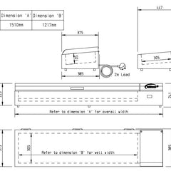 Williams Thermowell - Seven Pan Counter Top Refrigerated Well