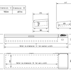 Williams Thermowell - Four Pan Counter Top Refrigerated Well