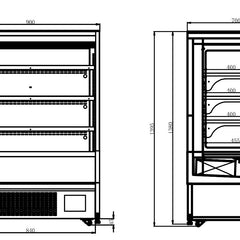 Thermaster Self-Serve Square Open Display  216L