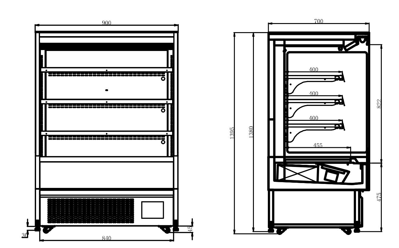 Thermaster Self-Serve Square Open Display  216L
