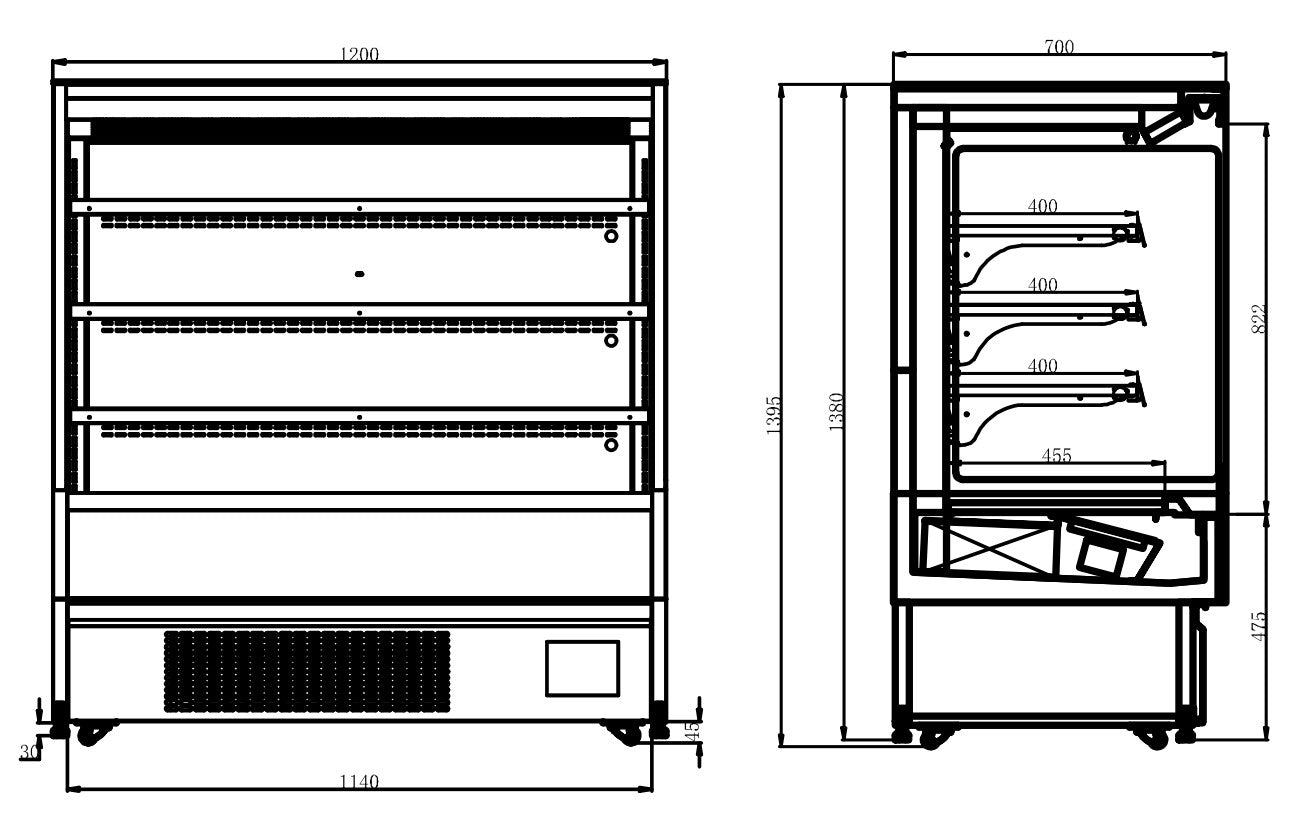 Thermaster Self-Serve Square Open Display  285L