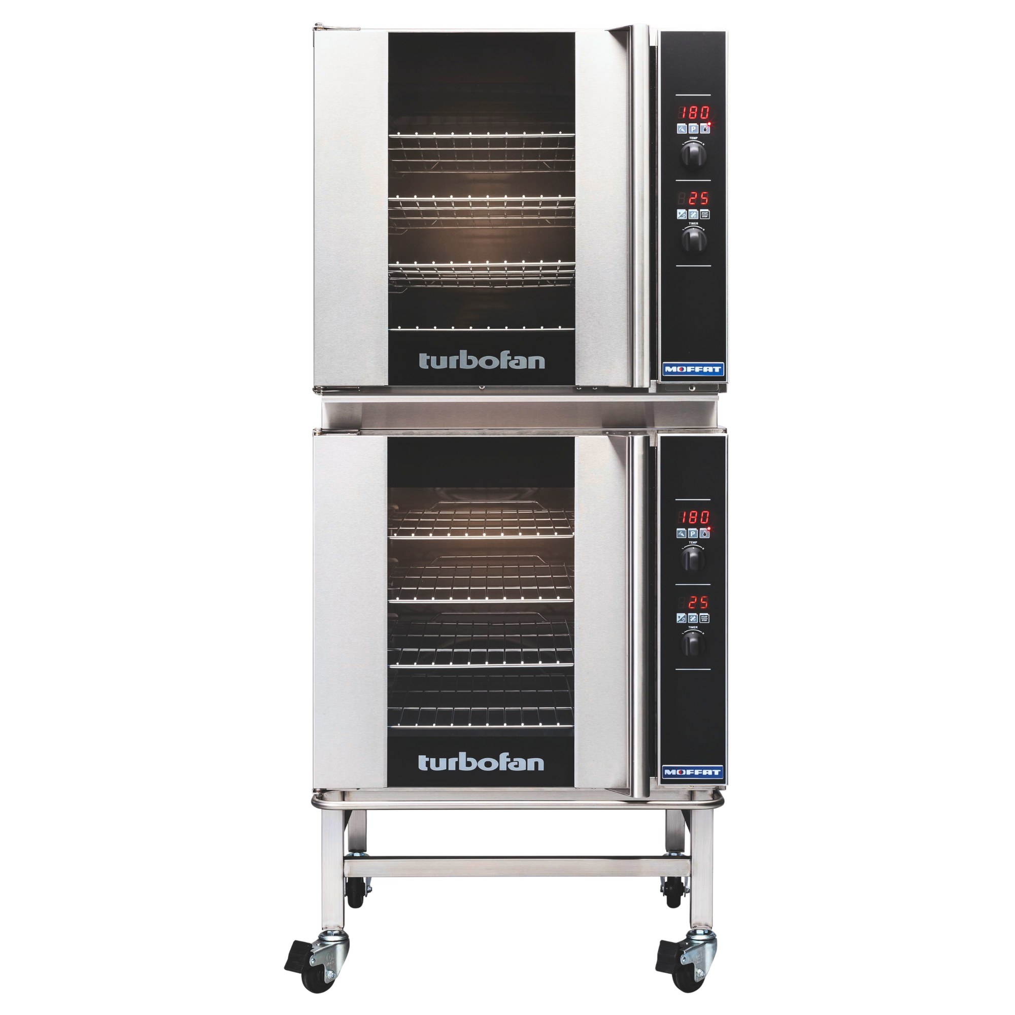 Turbofan E32D4/2 - Full Size Tray Digital Electric Convection Ovens Double Stacked