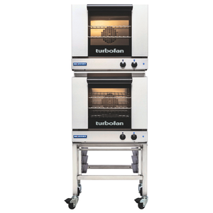 Turbofan E23M3/2 - Half Size Tray Manual Electric Convection Ovens Double Stacked