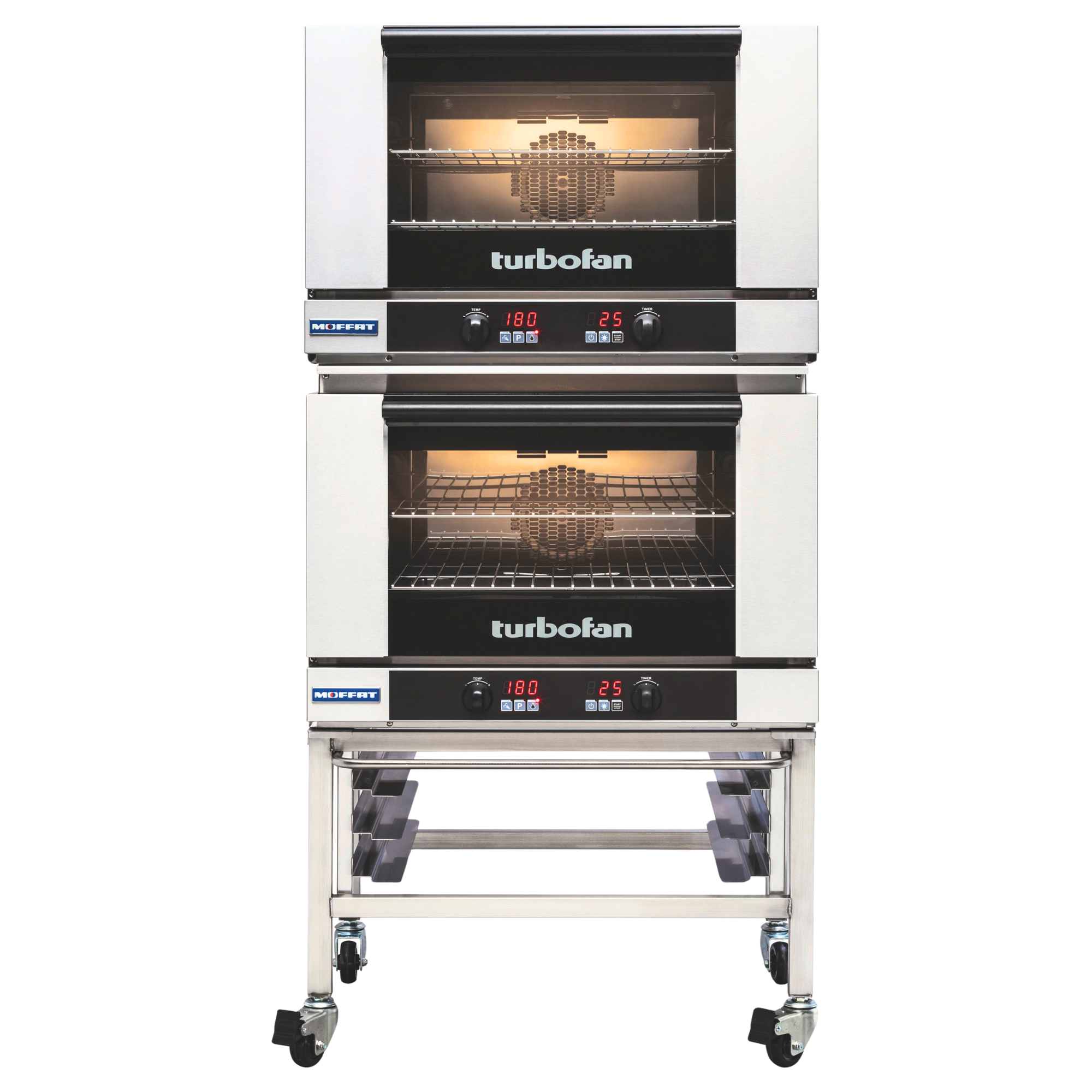 Turbofan double oven on a white background