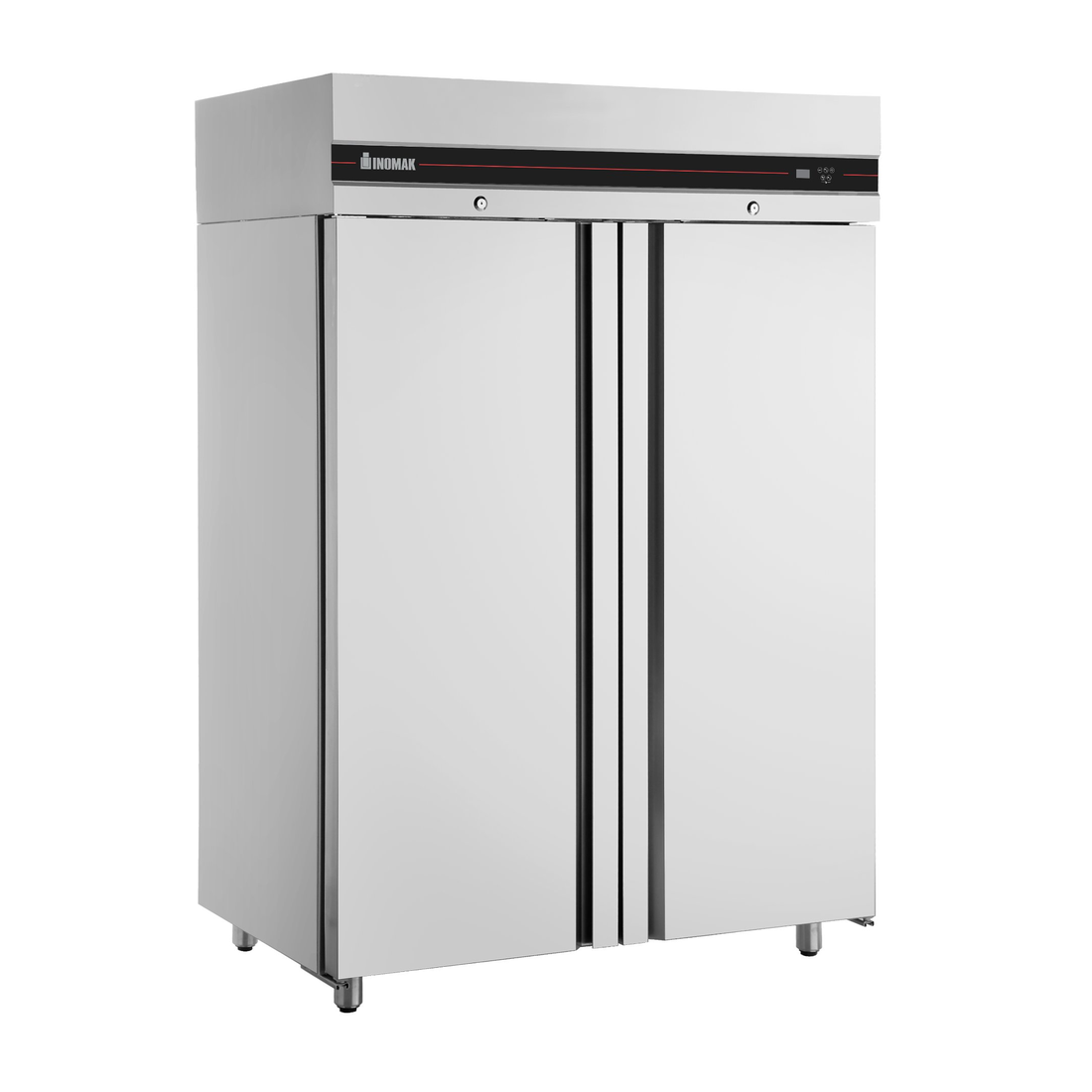 Inomak 1227L Stainless Steel Double Door Slimline Fridge UFI1140SL