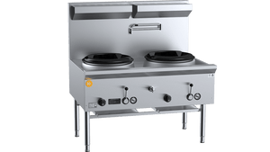 K+ Twin Hole Two Waterless Wok Burner Table Natural Gas