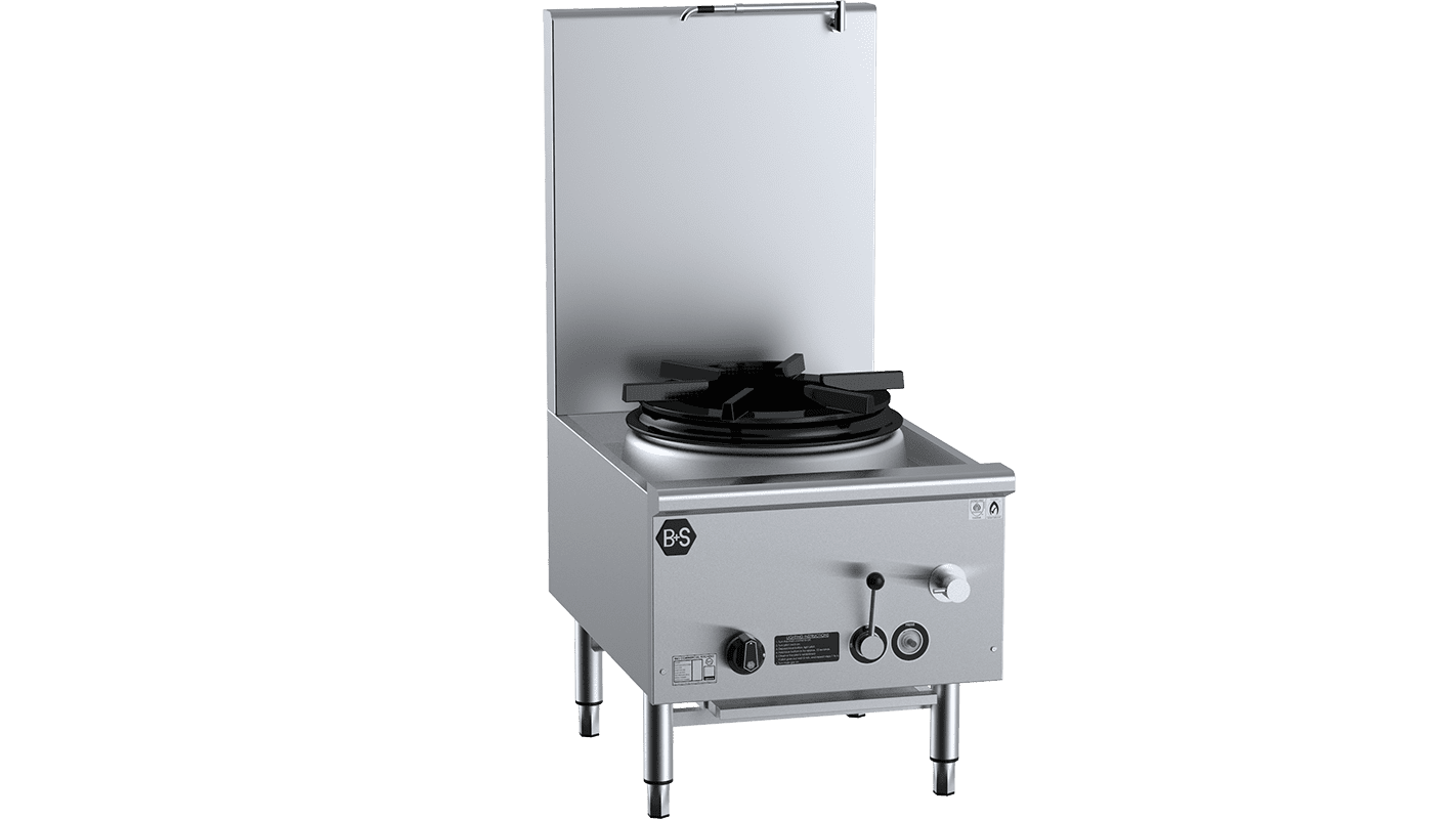 B+S Black Single Hole Deluxe Waterless Stock Pot Natural Gas